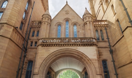 University of Manchester sign on building 