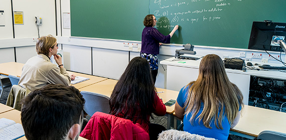 Students in a maths seminar